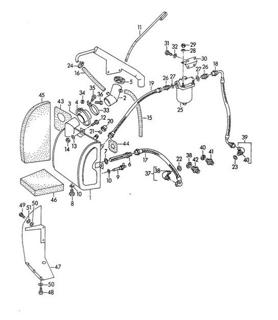 Diagram 104-010 Porsche 356 (1950-1965) Motore