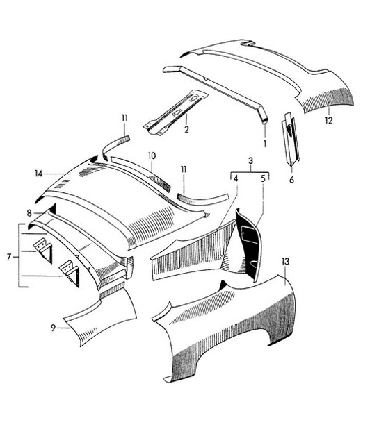 Diagram 802-010 Porsche 356 (1950-1965) Body