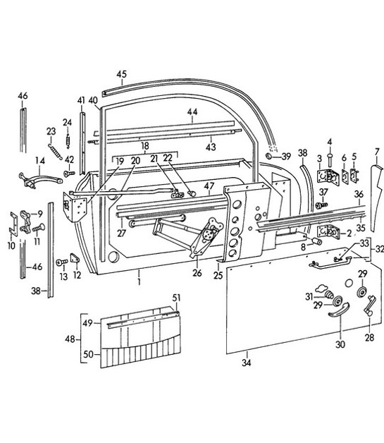 Diagram 804-000 Porsche 356 (1950-1965) Carrosserie