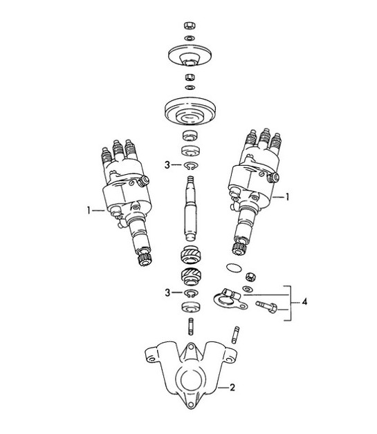 Diagram 901-015 Porsche 356 (1950-1965) Electrical equipment