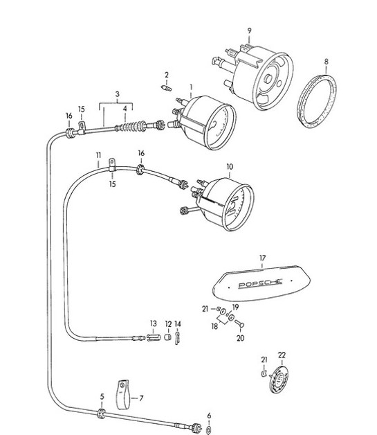 Diagram 906-005 Porsche 356（1950-1965） 电子设备