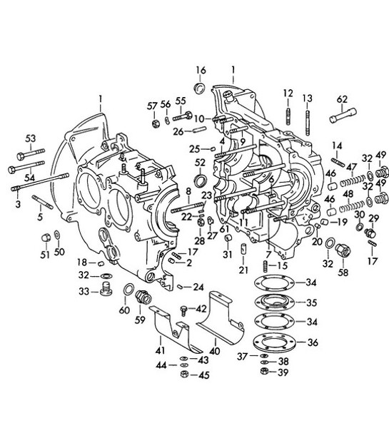 Diagram 101-010 Porsche 356 (1950-1965) Engine