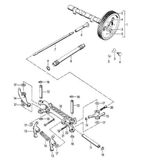 Diagram 103-005 Porsche 356 (1950-1965) Engine