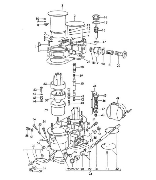 Diagram 107-017 Porsche 356 (1950-1965) Engine