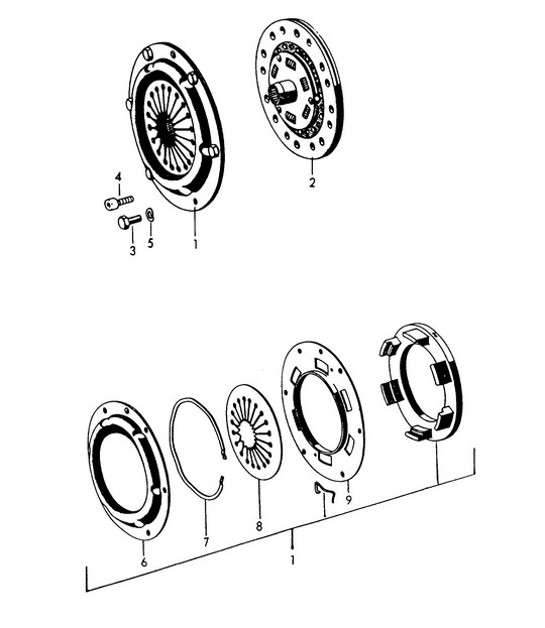 Diagram 301-000 Porsche 356 (1950-1965) Trasmissione