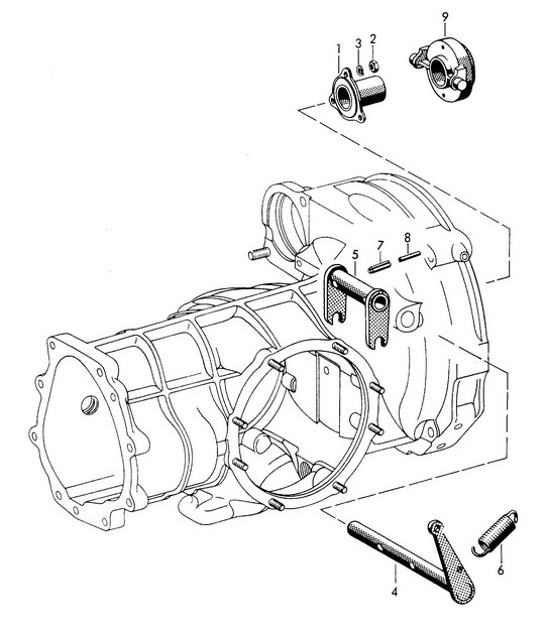 Diagram 301-005 Porsche 356 (1950-1965) Übertragung