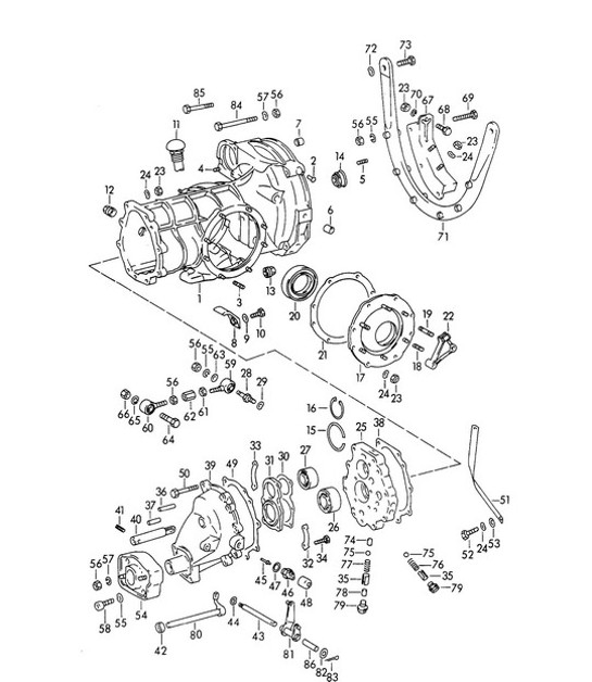 Diagram 302-000 Porsche 356 (1950-1965) Transmisión