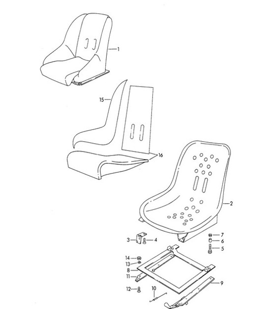 Diagram 808-020 Porsche 356 (1950-1965) Body