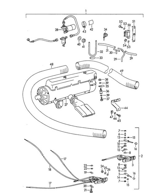 Diagram 813-015 Porsche 356 (1950-1965) Karosserie