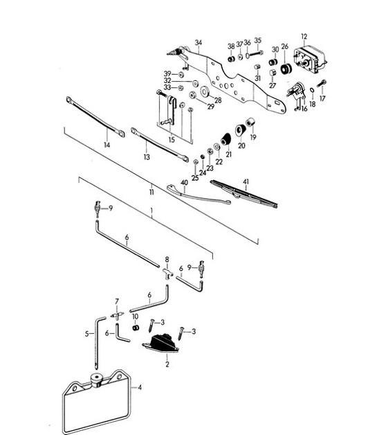 Diagram 904-000 Porsche 356 (1950-1965) Electrical equipment