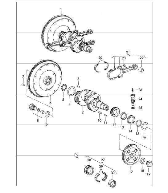 Diagram 102-05 Porsche 911 和 912（1965-1989） 引擎