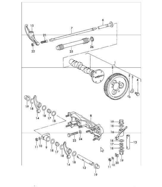 Diagram 103-30 Porsche 911/912 (1965-1989) Motore