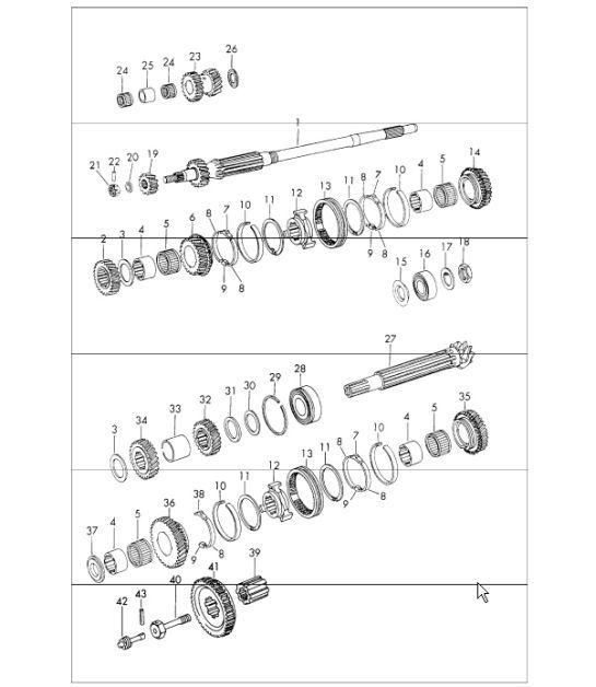 Diagram 303-15 Porsche 911/912 (1965-1989) Transmission