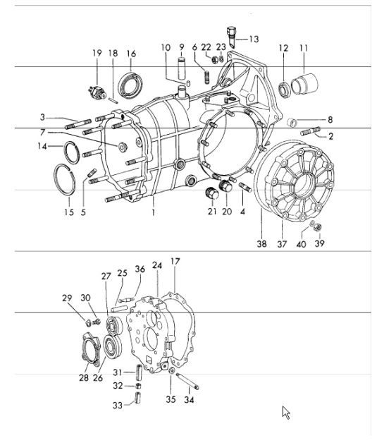 Diagram 307-00 Porsche 911/912 (1965-1989) Trasmissione