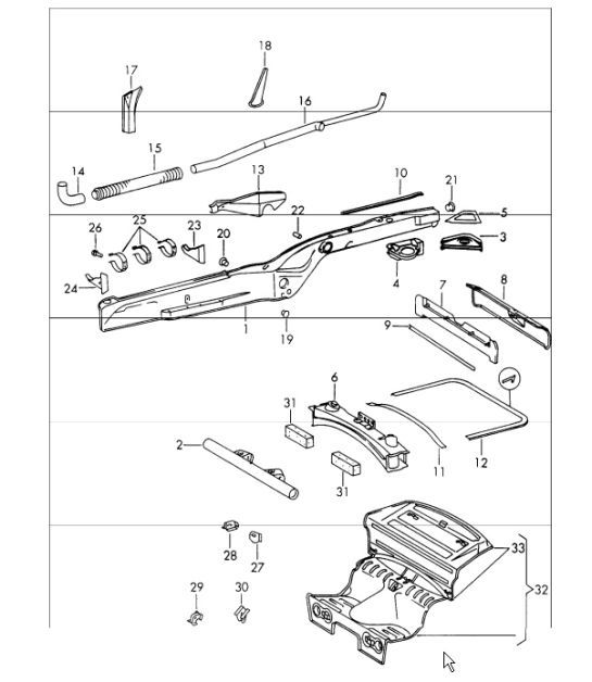 Diagram 801-15 Porsche 911 & 912 (1965-1989) Body