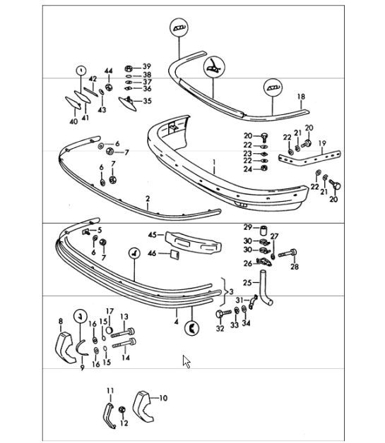 Diagram 802-00 Porsche 911/912 (1965-1989) Carrosserie