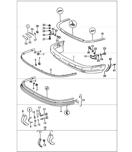 Diagram 802-05 Porsche 911 和 912（1965-1989）  车身