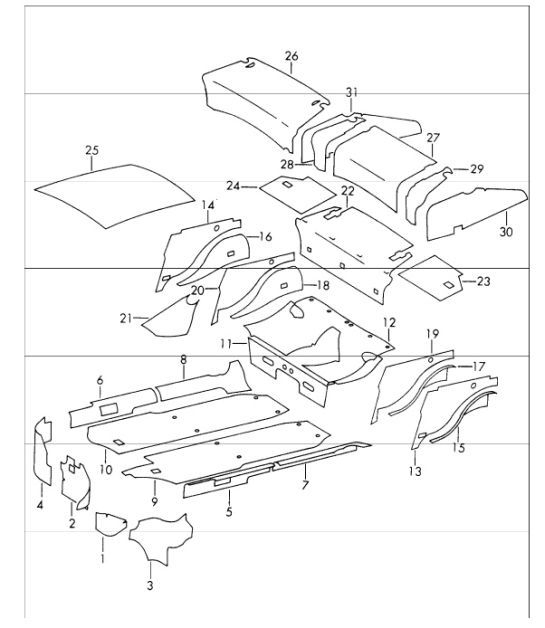 Diagram 807-50 Porsche 911 和 912（1965-1989）  车身