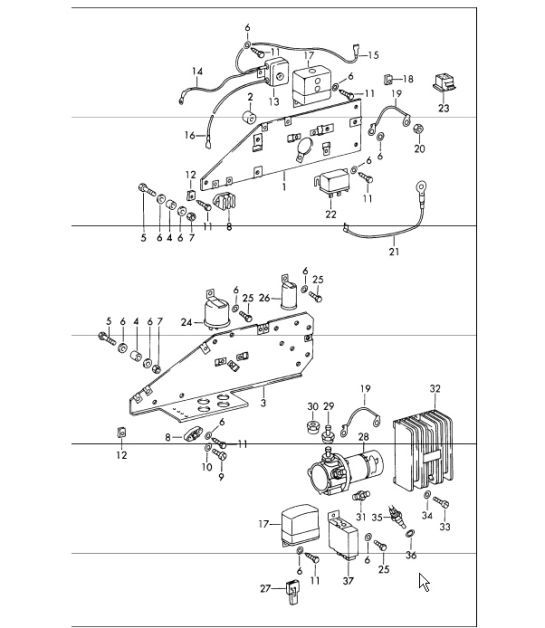 Diagram 901-10 Porsche 911/912 (1965-1989) Materiale elettrico