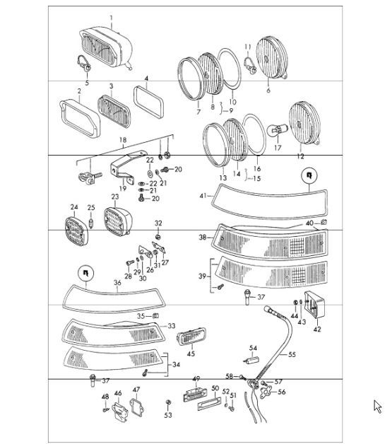 Diagram 905-15 Porsche 911/912 (1965-1989) Elektrische Ausrüstung