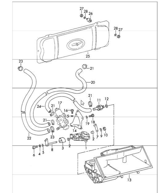 Diagram 107-65 Porsche 911/912 (1965-1989) Motor