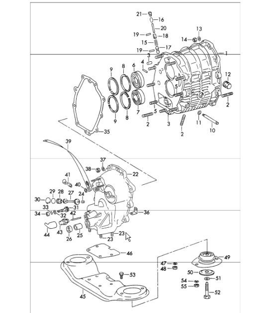 Diagram 302-25 Porsche 911/912 (1965-1989) Overdragen