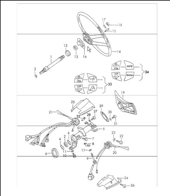 Diagram 403-05 Porsche 911 和 912（1965-1989） 前轴、转向 