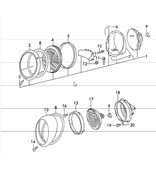 Diagram 905-00 Porsche 911/912 (1965-1989) Elektrische apparatuur