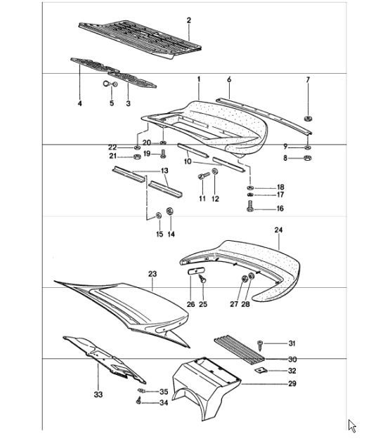 Diagram 803-10 Porsche 911/912 (1965-1989) Carrosserie