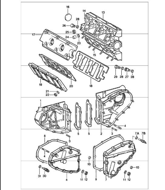 Diagram 103-05 Porsche 911/912 (1965-1989) Motore