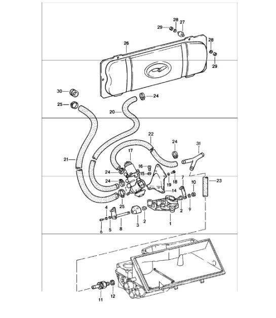 Diagram 106-10 Porsche 911/912 (1965-1989) Motor