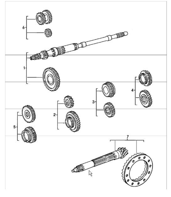 Diagram 303-10 Porsche 911 & 912 (1965-1989) Transmission