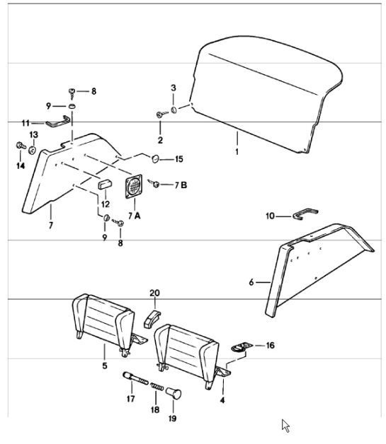 Diagram 807-07 Porsche 911 & 912 (1965-1989) Body