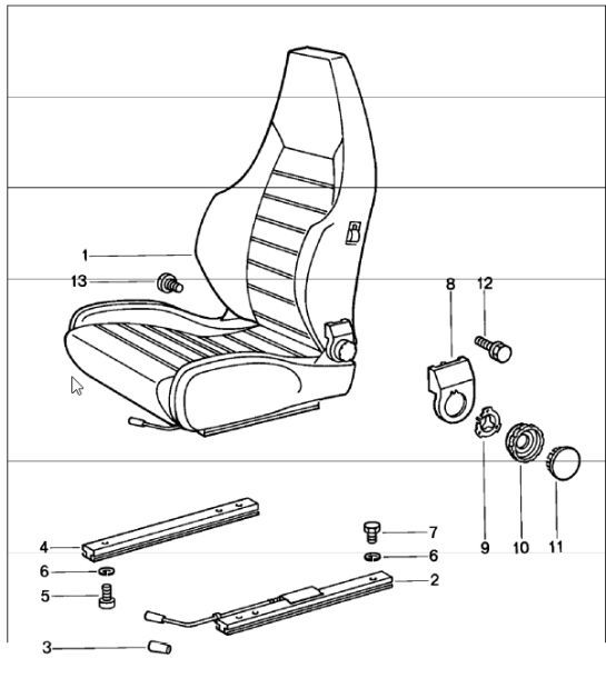 Diagram 808-25 Porsche 911 和 912（1965-1989）  车身