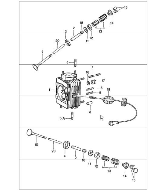 Diagram 103-00 Porsche 911/912 (1965-1989) Motor