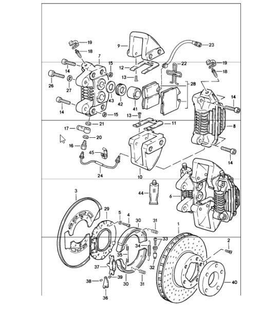 Diagram 603-05 Porsche 911 & 912 (1965-1989) Wheels, Brakes