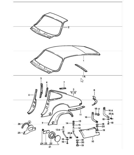 Diagram 801-35 Porsche 911/912 (1965-1989) Carrosserie