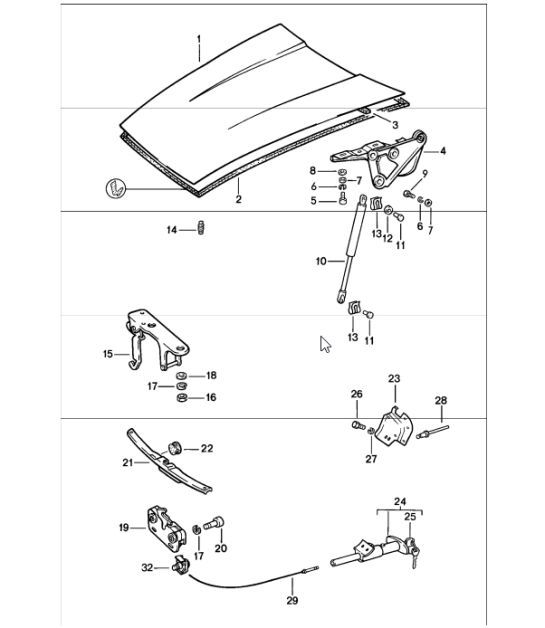 Diagram 803-00 Porsche 911/912 (1965-1989) Carrosserie