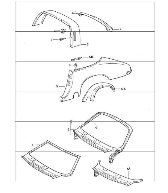 Diagram 801-40 Porsche 911/912 (1965-1989) Carrosserie