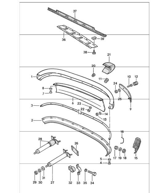 Diagram 802-05 Porsche 911/912 (1965-1989) Carrosserie