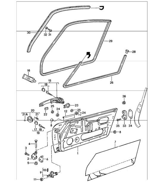 Diagram 804-00 Porsche 911/912 (1965-1989) Carrozzeria