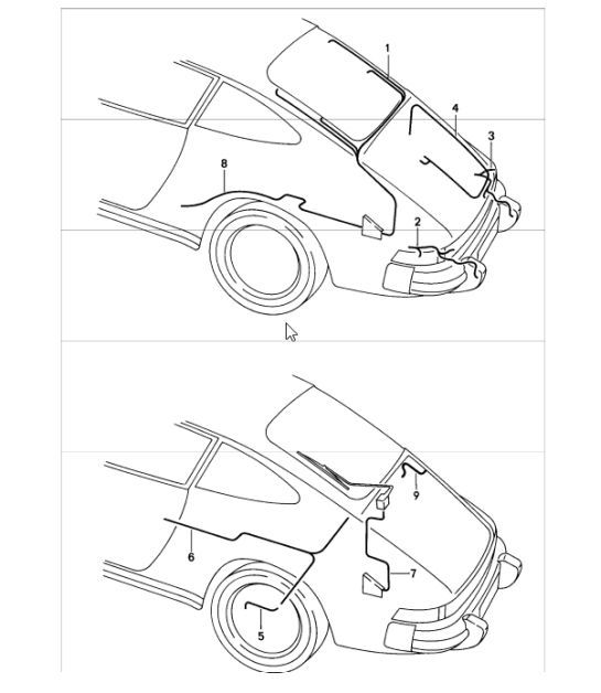 Diagram 902-18 Porsche 911 & 912 (1965-1989) Electrical equipment