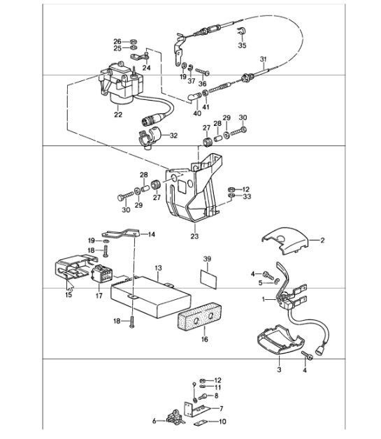 Diagram 907-01 Porsche 911 & 912 (1965-1989) Electrical equipment