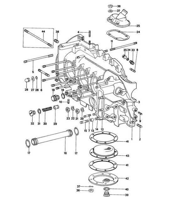 Diagram 101-005 Porsche 914 (1970-1976) Engine