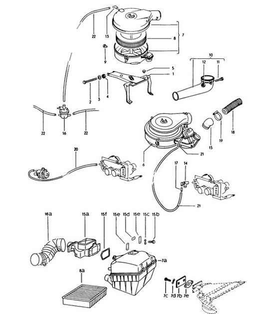 Diagram 116-005 Porsche 914 (1970-1976) Engine