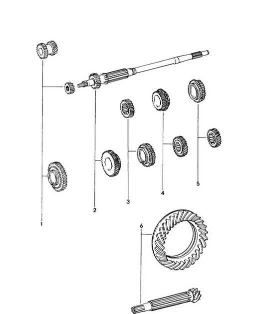 Diagram 303-000 Porsche 914 (1970-1976) Overdragen