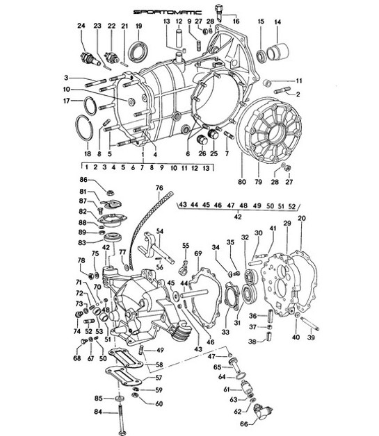 Diagram 308-000 Porsche 914 (1970-1976) Transmission