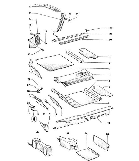 Diagram 807-000 Porsche 914 (1970-1976) Carrozzeria