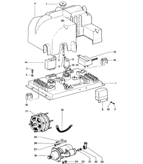 Diagram 901-000 Porsche 914 (1970-1976) Electrical equipment