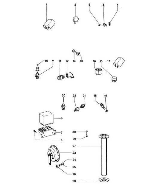 Diagram 903-005 Porsche 914 (1970-1976) Electrical equipment